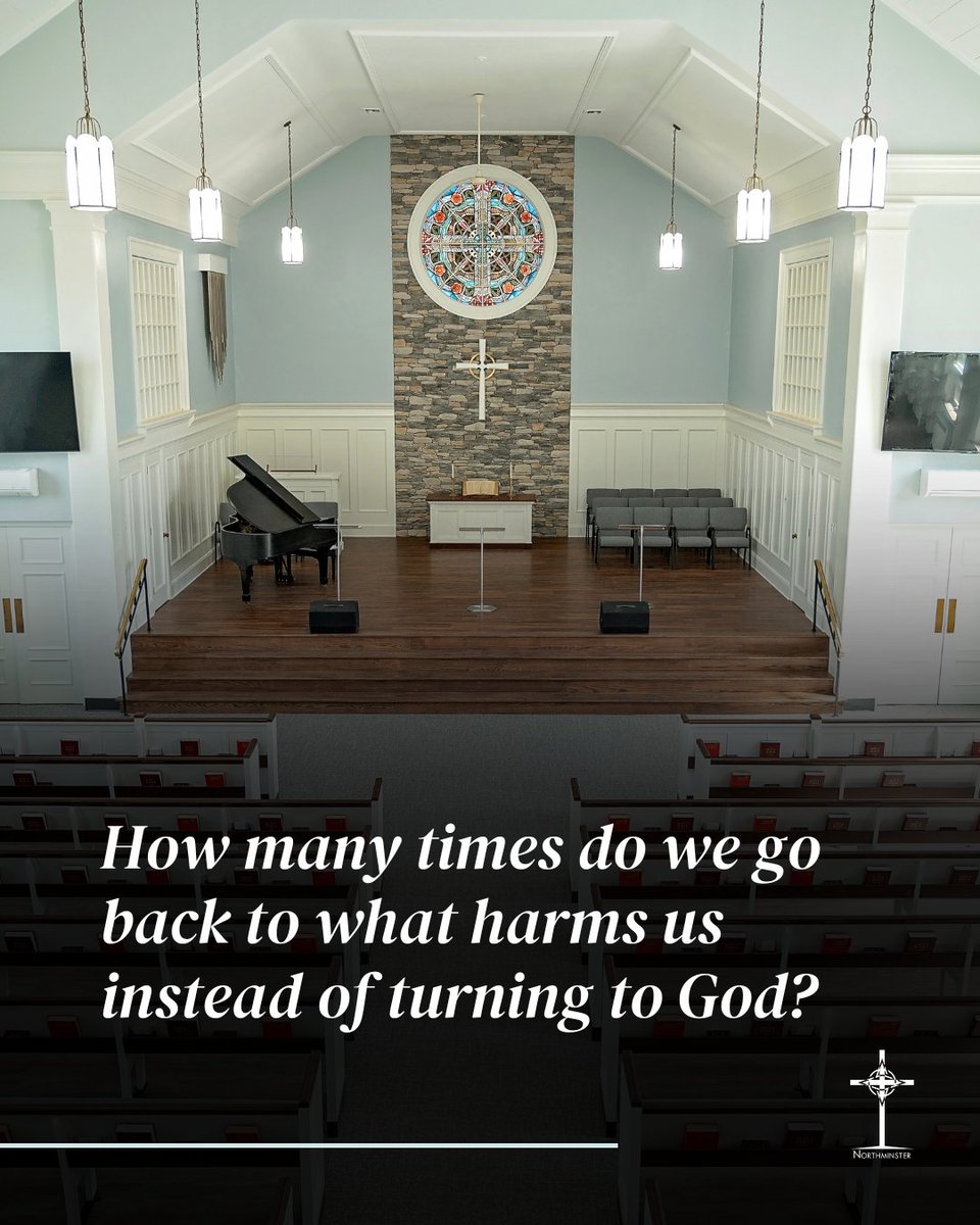 NPCNC's tweet image. Stubbornness can keep us stuck, but God invites us to freedom through repentance and trust. Let's turn to Him, leaving behind what holds us back. How often do we cling to what harms us?

#NorthMinsterChurch #MessageQuote #GodsGrace #DailyEncouragement #FaithFilled