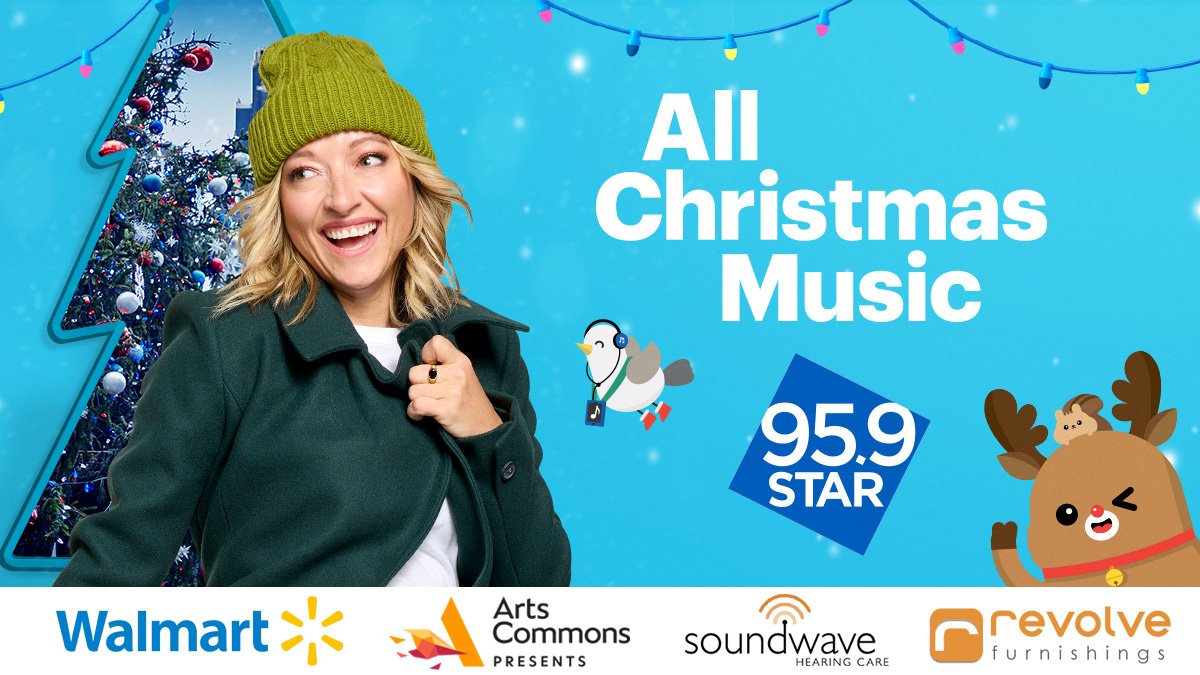 It's beginning to look a lot like Christmas on STAR 95.9! 🎄✨

Listen along on the Seekr app! Available to download on the App Store and on Google Play. 📲

Brought to you by our friends at <a href="/Walmart/">Walmart</a>, <a href="/yycARTS/">Arts Commons</a>, Soundwave Hearing Care, and <a href="/RevolveFurnish/">revolve furnishings</a> ❤️