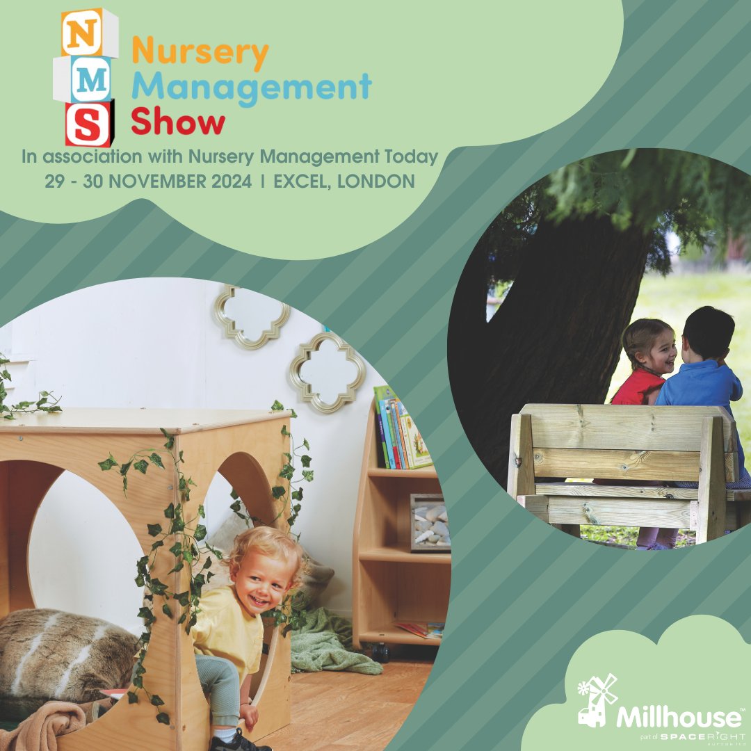 We are just TWO WEEKS away from attending the Nursery Management Show in London! ⭐

Don't forget to drop by and see the team, view all we have to offer at Millhouse, and even take part in our prize draw ✏️🎉