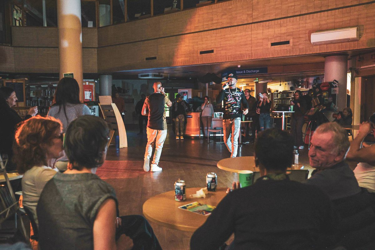 haringeycouncil's tweet photo. π Look back at last week's #LibraryLates session at Wood Green Library.
πΊπΏ The library was transformed into a lively event space for a vibrant celebration of Afro Culture & Heritage - part of our #BlackHistory 365 programme.
Follow @haringeylibrary for more great events! https://t.co/wv86JBB526