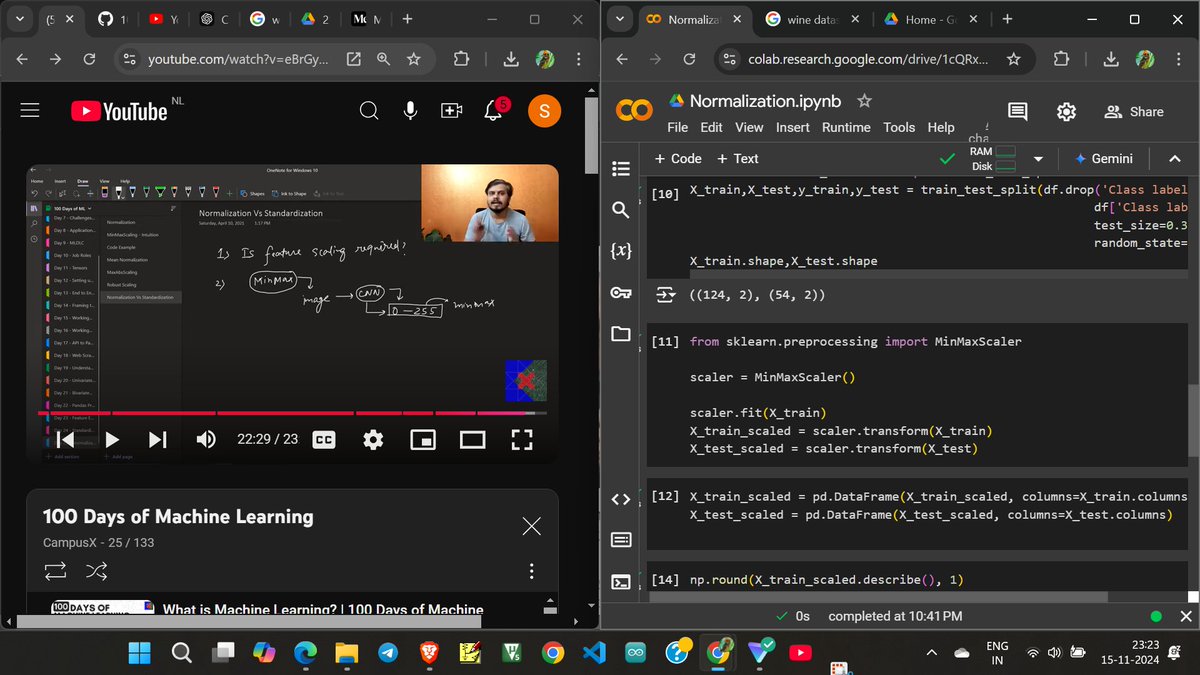 theneuralguy's tweet photo. Day 22 of #100daysofML #100DaysOfCode
1.Learnt about normalization and its intricacies.
Excited to sail through this journey. #100daysofMLchallenge #100daysofcode https://t.co/eReBrrXBiN