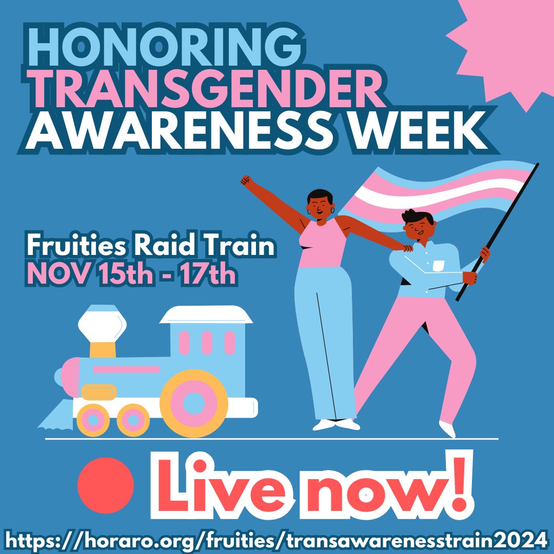 Happy Trans Awareness week! 💙💗🤍 We are hosting a trans umbrella raid train going on NOW until Sunday night! The goal is to highlight, celebrate and listen to those in the trans community on Twitch. Please go give some love to some amazing trans creators~