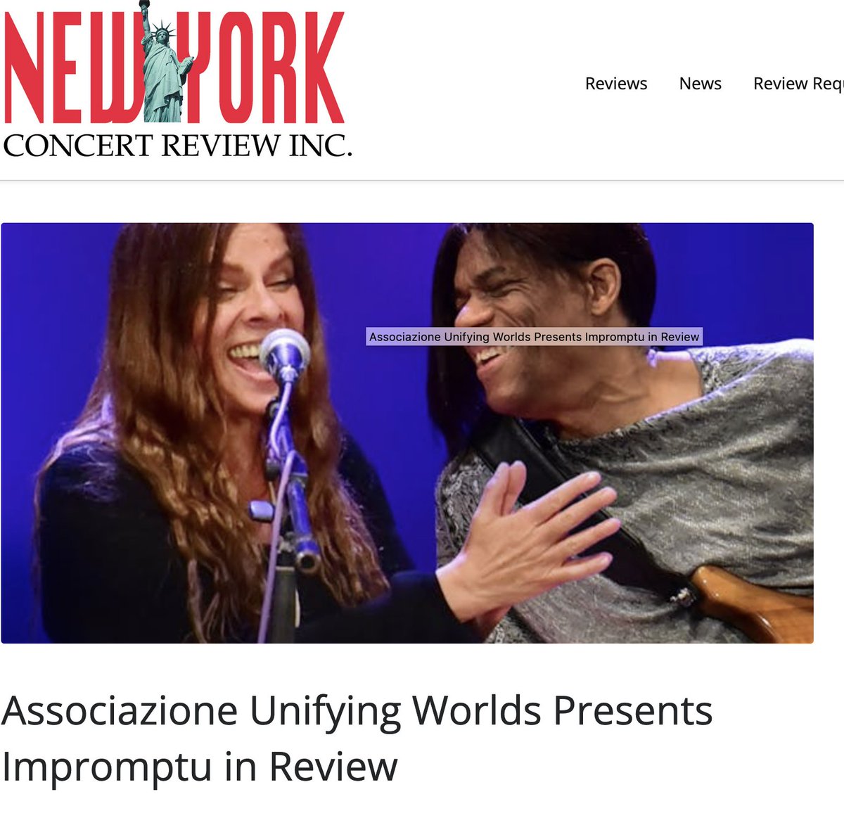 Here is a review of last week's "Impromptu" concert with Teodora Brody and me at Carnegie Hall. The site is nyconcertreview .com. I personally feel it was the best we've done so far.

I was not planning to tell a story—that was totally spontaneous!

nyconcertreview.com/reviews/associ…
