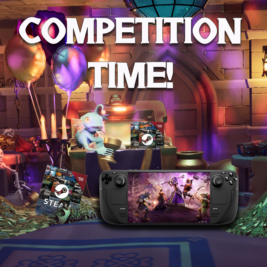 IronOakGames's tweet photo. We've recently broken into Queen Rosomon's treasure vault and lifted some goodies to giveaway! 

1 Winner will take home a 512gb Steam Deck! 

2 Winners will bag themselves a £50 Steam Gift Card! 

To be in with a chance of winning, visit the link below! 

https://t.co/8G870IuPWe https://t.co/x68XU3r5Eg