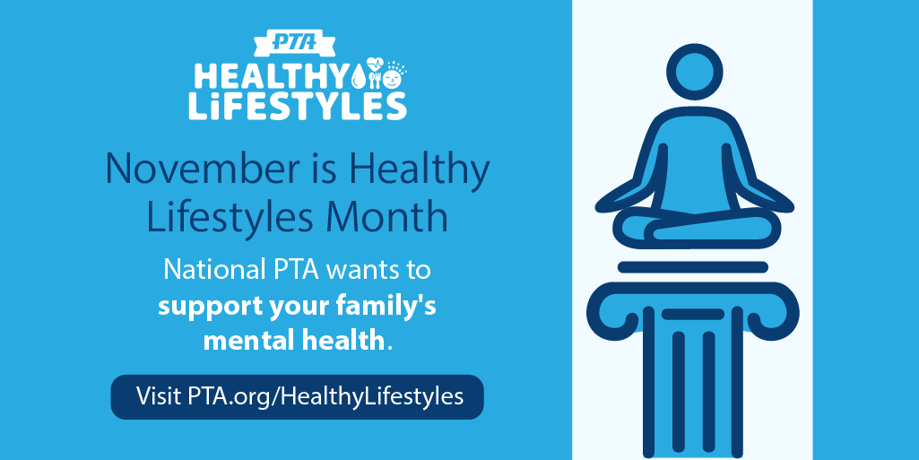 NationalPTA's tweet photo. Looking to support your family's mental health but feeling unsure? National PTA has action plans, discussion guides & awesome resources to help! Check them out: https://t.co/9IxLtY0Cdm #healthyminds #healthylifestyles #howwepta https://t.co/AqbRrKaNGO