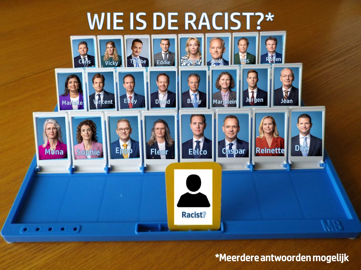 We kunnen wel een potje "Wie is de racist" spelen? 

Ik begin: "Is die wit?"