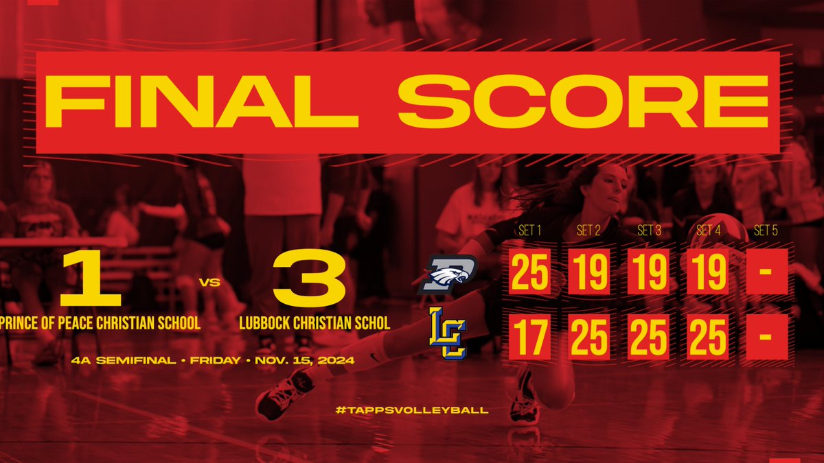 TAPPSvolleyball's tweet photo. 4A North Semifinal Final Score 🏐 https://t.co/RaA2OHKrOD