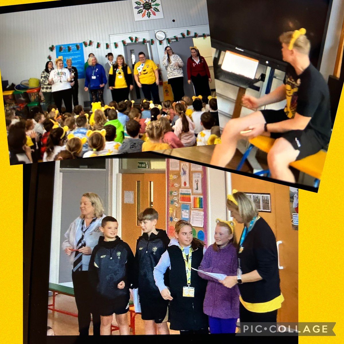 Gwauncelyn Primary (@gwauncelynpri) on Twitter photo Here we can see Mr Malkin preparing for his solo to raise £10 for Children in Need, Mrs Davies auditioning for the Christmas play, Infant staff performing a song to raise money and Mrs Marlow and four Year 6’s leading ‘Star of the Week’ with a difference! <a href="/BBCCiN/">BBC Children in Need</a> Here we can see Mr Malkin preparing for his solo to raise £10 for Children in Need, Mrs Davies auditioning for the Christmas play, Infant staff performing a song to raise money and Mrs Marlow and four Year 6’s leading ‘Star of the Week’ with a difference! <a href="/BBCCiN/">BBC Children in Need</a>