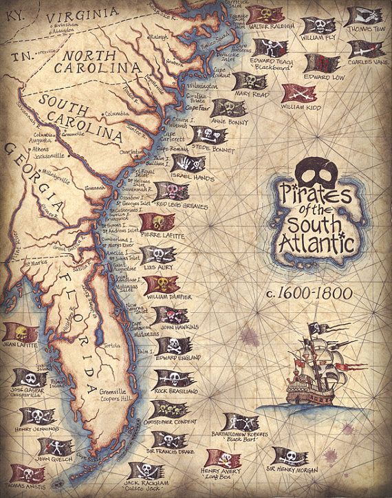 Pirates of the South Atlantic by Geographicsart