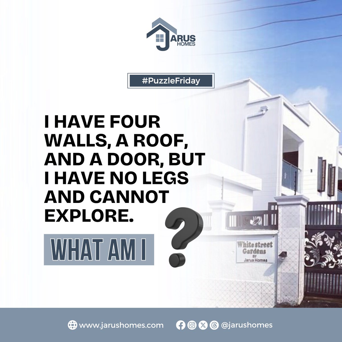 JarusHomes's tweet image. Think you’ve got what it takes to crack this riddle? Drop your answers in the comments below and let’s see who gets it right! 🧠💡

#Weekend #PuzzleFriday #JarusHomes
