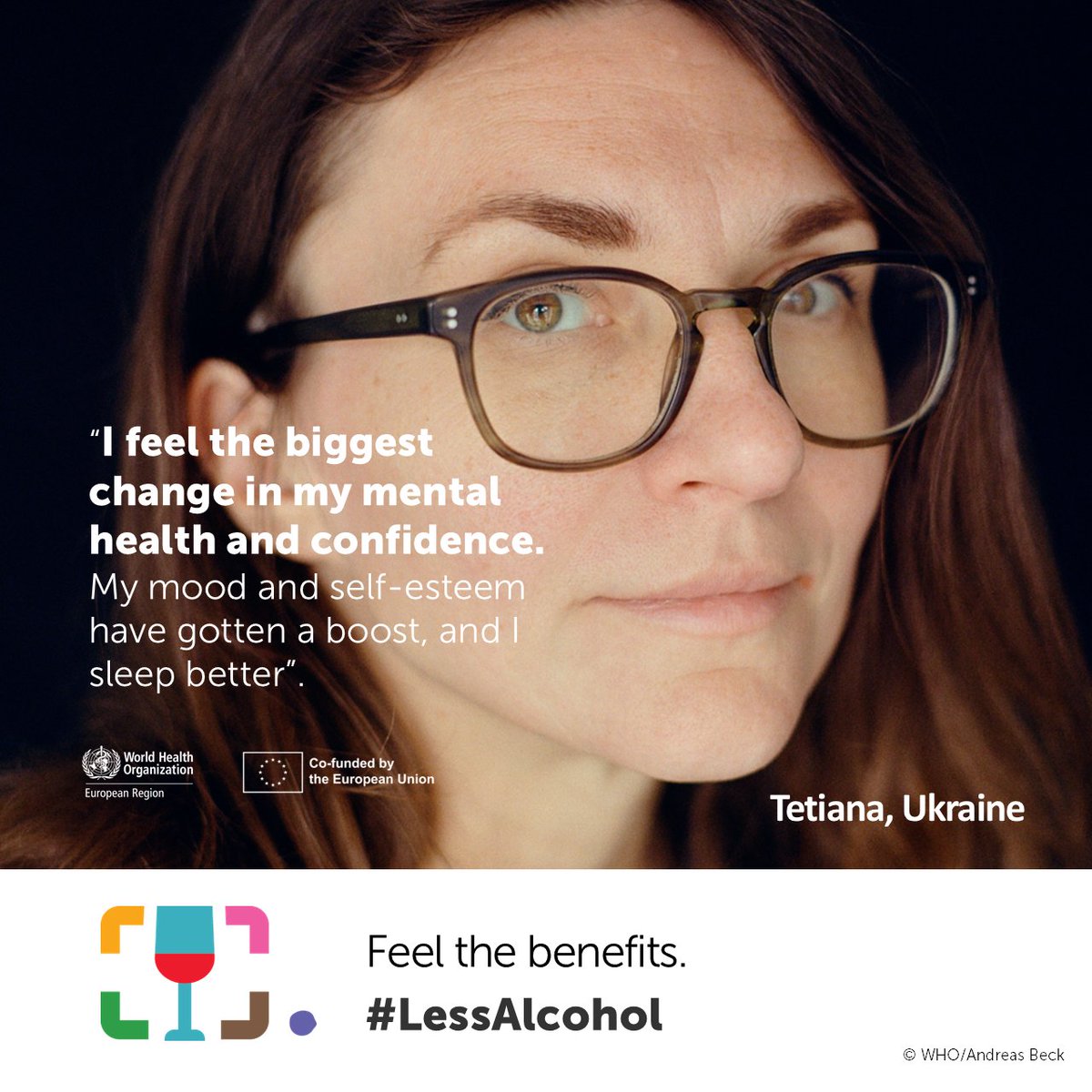 WHO_Europe's tweet photo. "It's the small things that change without alcohol. They add up." - Tetiana, Ukraine.
The ex-journalist found improved mental health and confidence after embracing sobriety.
See her story: https://t.co/8GavRk2cCg
✨Feel the benefits of #LessAlcohol
#RedefineAlcohol #EVIDAction https://t.co/lkZXuOZO2b