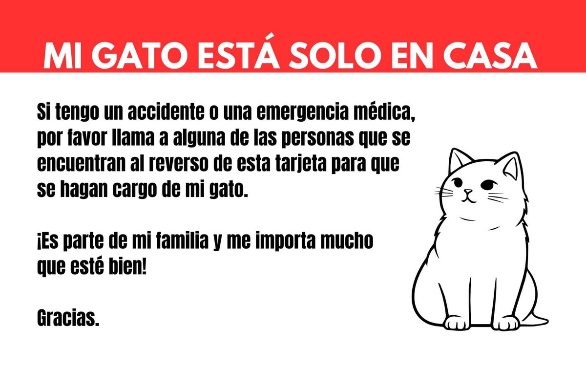 DiloConPerritos's tweet image. Aquí está la tarjeta para que la impriman y la coloquen en su billetera :)

Nuestros amigos de @DiloConGatitoz nos compartieron su respectiva tarjeta, para quienes tienen gatos 🐈‍⬛ en casa 🏠