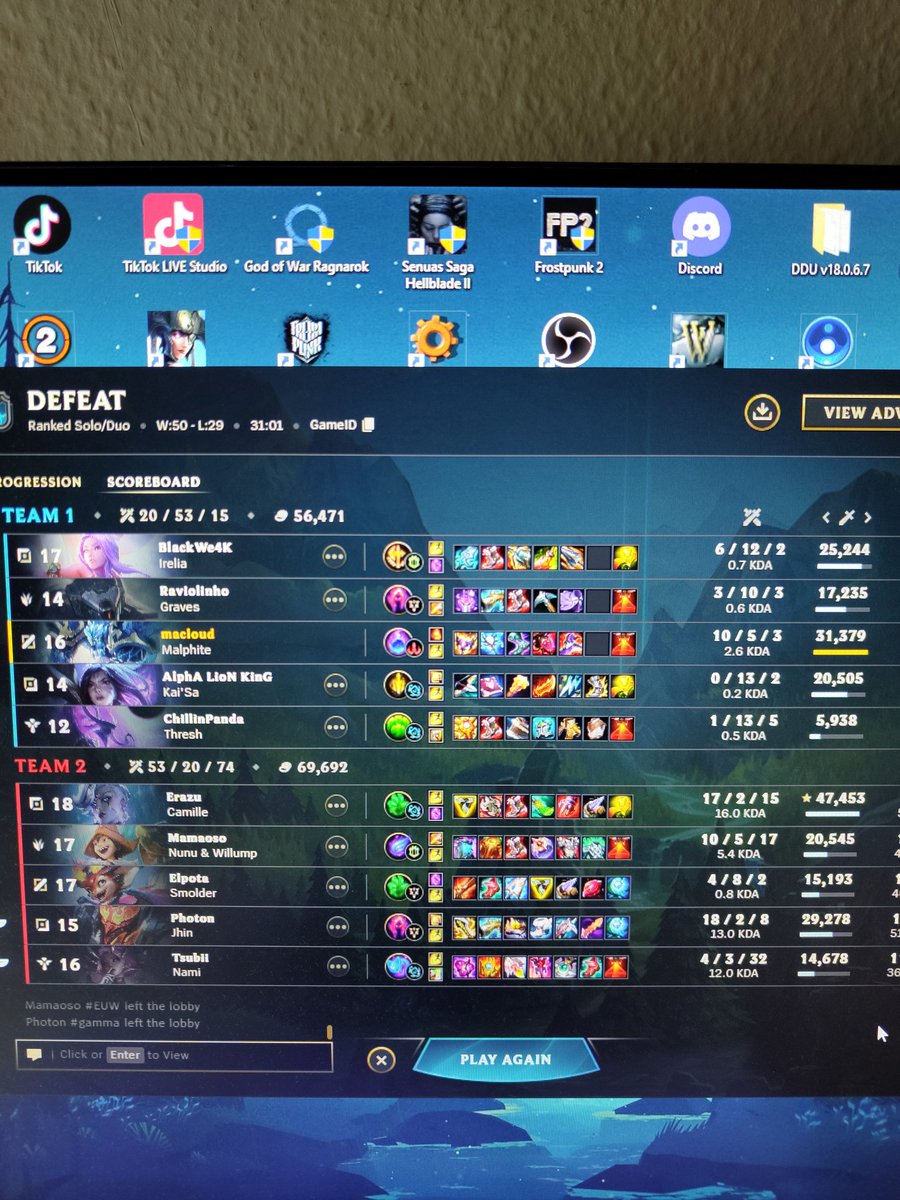 ganz normale ranked experience (-22LP)