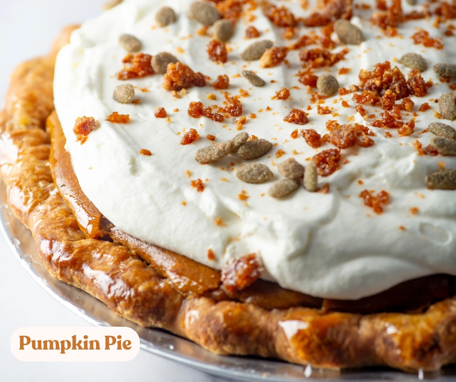 CrumbleandWhisk's tweet photo. 🦃✨ Get ready to savor the flavors of fall! 🍂 This Thanksgiving, treat yourself and your loved ones to our delectable pies and tarts – from classic Pumpkin Pie to the unique Ginger &amp; Vanilla Bean Sweet Potato Pie. Each dessert is crafted with seasonal ingredients and a sprin... https://t.co/MBTpAOMQP8
