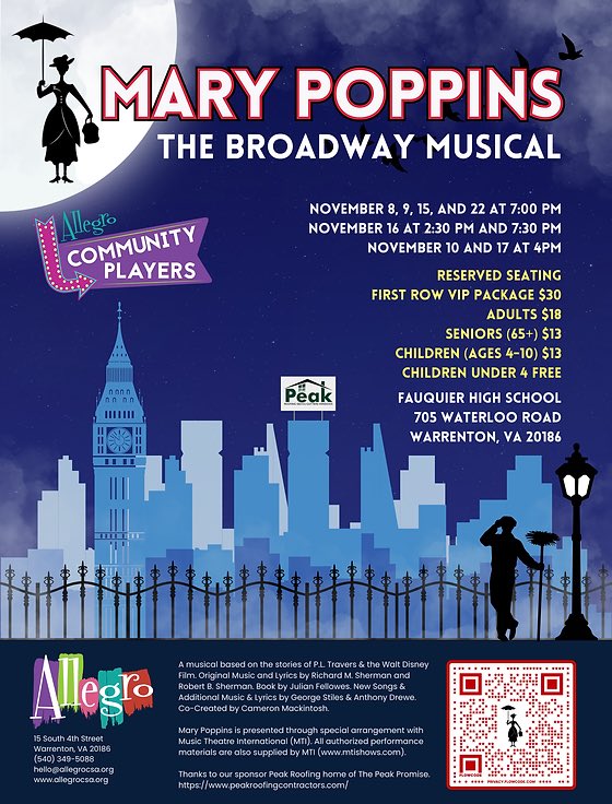 Mrs. Correll 👩🔬 (@correllscience) on Twitter photo Come see <a href="/AllegroCSA/">AllegroCSA</a>’s Mary Poppins this weekend at <a href="/fauquierhs/">fauquierhsnews</a>! 👜🌂✨
I’m Mrs. Brill, Claire is part of our incredibly talented ensemble, and <a href="/therealpcorrell/">BetterCallPawlllllll</a> is helping with sound and lots of other things.
Don’t miss it! Info & Tickets here: allegrocsa.org/marypoppins Come see <a href="/AllegroCSA/">AllegroCSA</a>’s Mary Poppins this weekend at <a href="/fauquierhs/">fauquierhsnews</a>! 👜🌂✨
I’m Mrs. Brill, Claire is part of our incredibly talented ensemble, and <a href="/therealpcorrell/">BetterCallPawlllllll</a> is helping with sound and lots of other things.
Don’t miss it! Info & Tickets here: allegrocsa.org/marypoppins