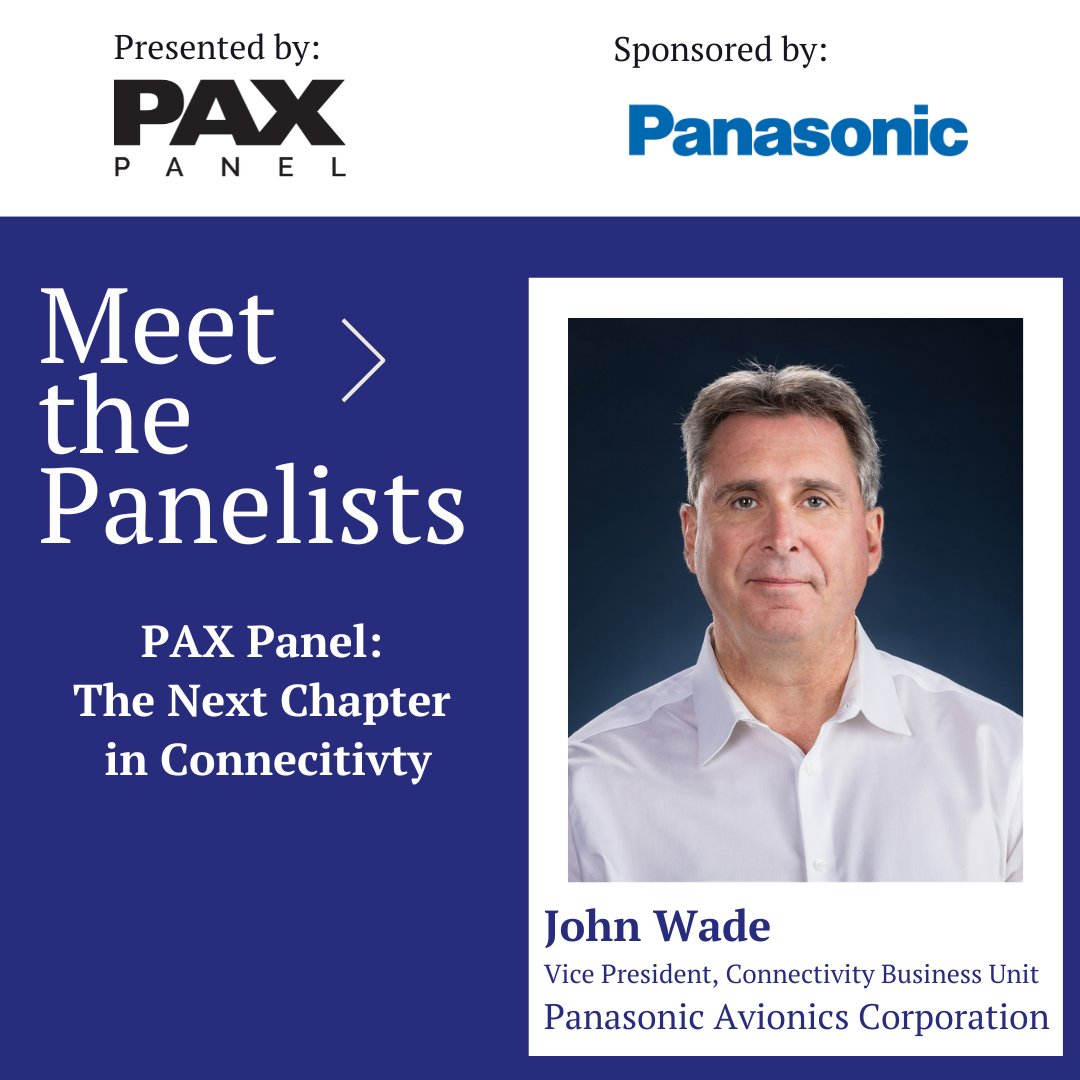 PanasonicAero's tweet image. The latest episode of @paxintl's PAX Panel is now live! John Wade, VP of Connectivity, discusses how our dual GEO and LEO satellite network is shaping the future of in-flight connectivity. 
 
Watch: bit.ly/3Z6iPX4
 
#PAXPanel #InflightConnectivity