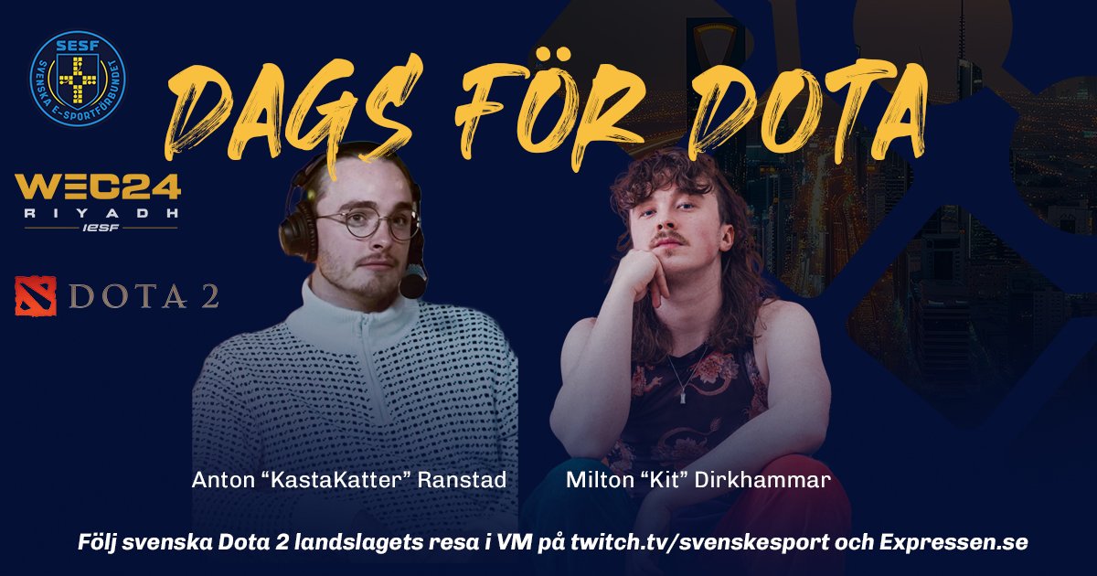 datboikit's tweet photo. Kit going caster mode, real?!
Yuuuuppp, im covering every game Sweden plays in their journey through IESF Worlds.
Swedish chef cast tho so be aware.
Game starts tomorrow 10:00

#yayme? https://t.co/WfQ6VABUjt