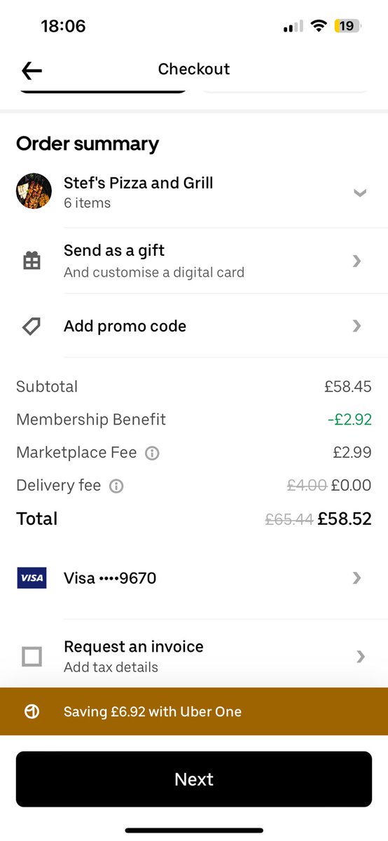TradeflowUK's tweet photo. @UberEats ubereats telling us we’ve saved nearly £7, when we actually saved another fiver by ordering direct.
Maybe it’s time to highlight the hidden charges consumers pay @MartinSLewis https://t.co/TGmBv26gEw