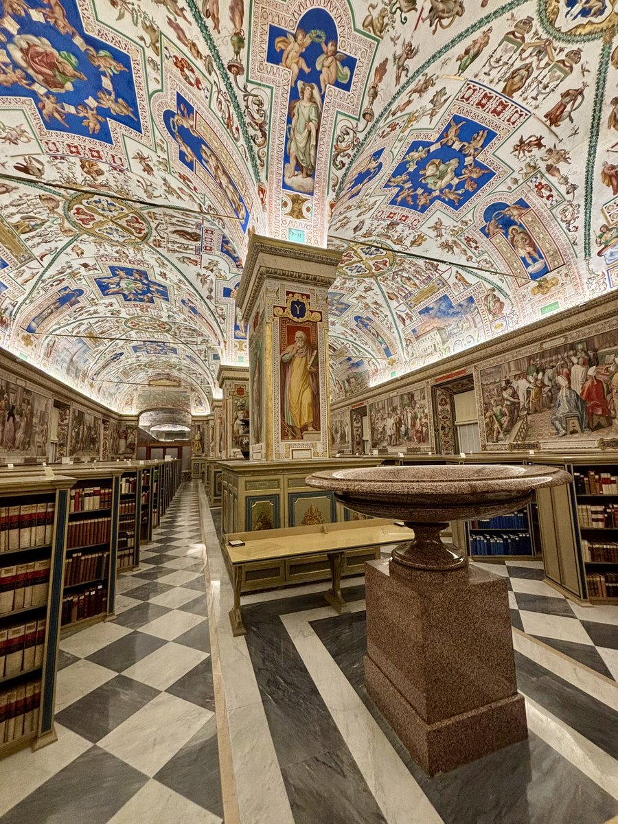 An unexpected benefit of representing <a href="/kbrbe/">KBR</a> in the Vatican Library's "In dialogue" programme: being allowed to walk freely around one of the world's most beautiful library rooms, the Sistine Hall