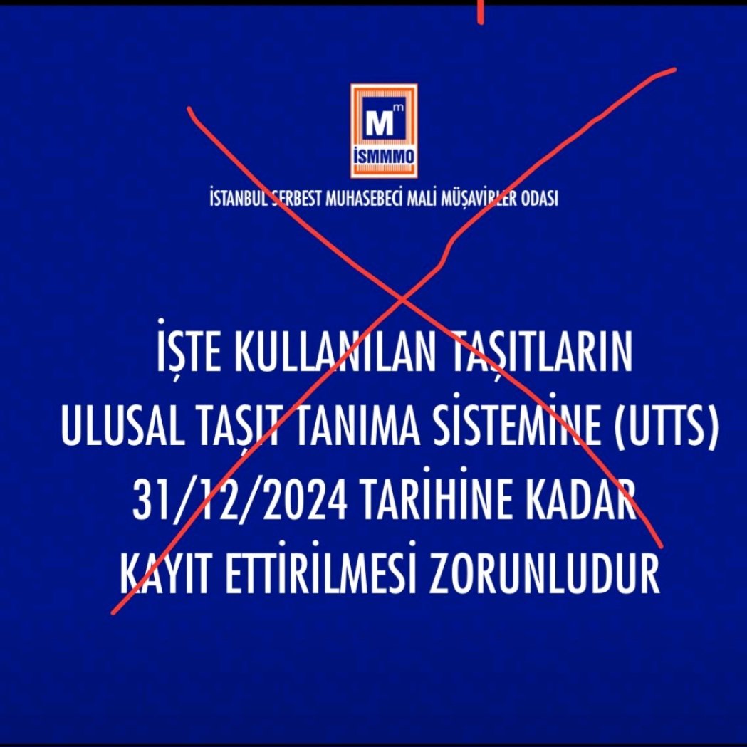 İSTANBUL SMMM ODASINA YÖNELIK;

Muhteşem bir paylaşım.

<a href="/SerdarK_Vertax/">Serdar KARAKUŞ</a> 

Mali Müşavirlikle; uzaktan, yakından ilgisi olmayan bu tarz (utts, idis,vb) uygulamalarda İSMMMO &amp; TÜRMOB tarafından yapılan resmi paylaşım ve sirkülerle, akademik olarak icra ettiğimiz mali müşavirlik