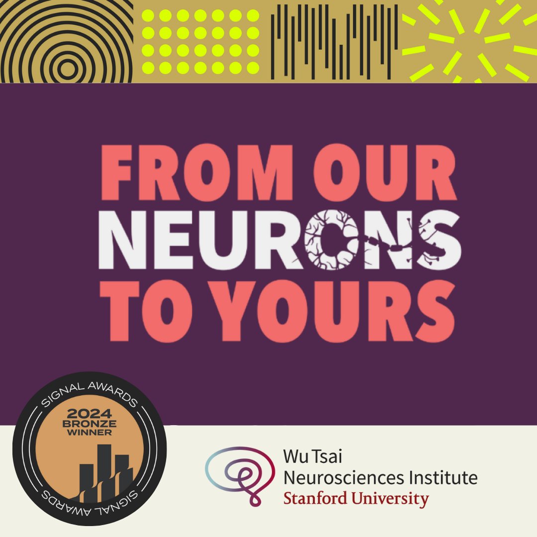 Wu Tsai Neurosciences Institute (@stanfordbrain) on Twitter photo Exciting news! Our Podcast, From Our Neurons to Yours, won a bronze Signal Award in the science category! Thank you to <a href="/signalawards/">Signal Awards</a>, our incredible host <a href="/lore_nick/">lore_nick</a>, and podcast producer <a href="/osbornemc/">Michael Osborne</a> for making this possible.
Check out the podcast: neuroscience.stanford.edu/news/podcast Exciting news! Our Podcast, From Our Neurons to Yours, won a bronze Signal Award in the science category! Thank you to <a href="/signalawards/">Signal Awards</a>, our incredible host <a href="/lore_nick/">lore_nick</a>, and podcast producer <a href="/osbornemc/">Michael Osborne</a> for making this possible.
Check out the podcast: neuroscience.stanford.edu/news/podcast