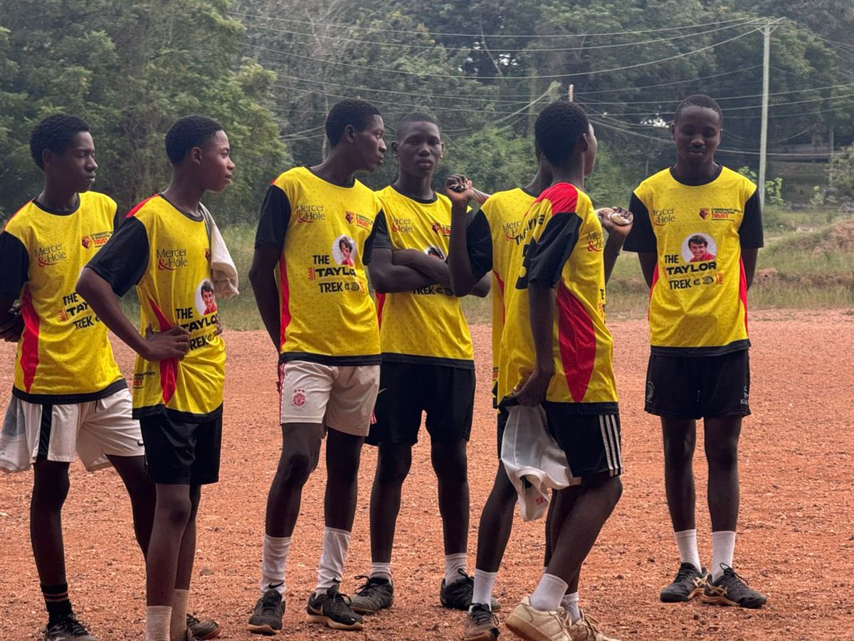 The legacy of GT lives on as these Taylor Trek shirts are helping these boys in #Accra #Ghana 
Many thanks to <a href="/WFCTrust/">Watford FC CSE Trust</a> for donating them and to <a href="/Fafaliorg/">Fafali Organization</a> 
<a href="/WatfordMayor/">Peter Taylor</a> <a href="/DNSYE_podcast/">Do Not Scratch Your Eyes Watford FC Podcast 🐝</a> <a href="/watfordpodcast/">From The Rookery End</a> <a href="/WOWatfordFC/">Women Of Watford FC</a> <a href="/LBliss8/">Luther Blissett OBE DL</a> <a href="/Sir_NG/">Nigel Gibbs 💙</a> <a href="/Ant_Watford/">Anthony Matthews</a>