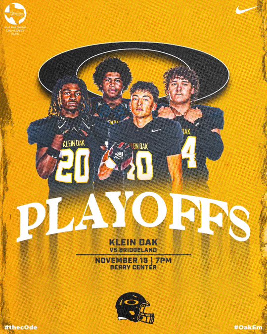 KLEINOAKFB's tweet photo. Round 1 of the playoffs is tonight in Cypress, come support your Panthers!
#thecOde #FATE https://t.co/hDN5wh8M6v