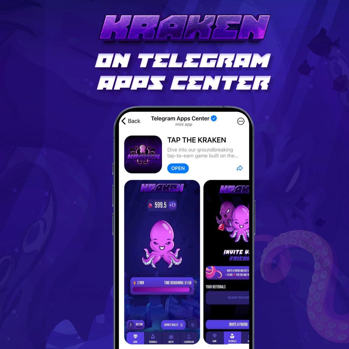 ⚡Release Kraken Added <a href="/tappscenter/">Telegram Apps Center</a> 

Release Kraken is now featured in #Telegram main marketplace. Our unique blend of adventures, rewards, and community-oriented features sets us apart, and we're just getting started!