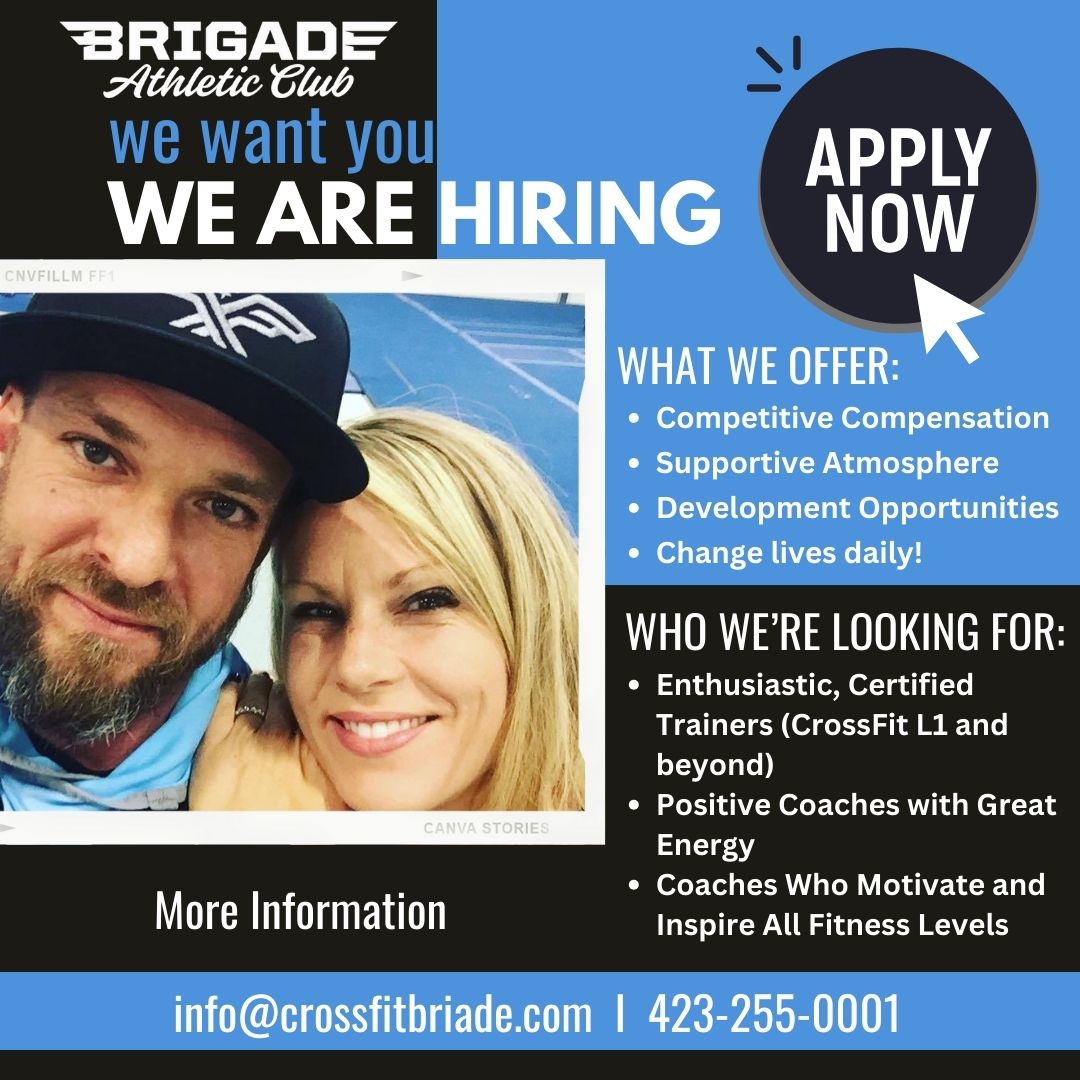 Brigade_Chatt's tweet photo. 🌟 We're Hiring! Join the CrossFit Brigade Coaching Team! 👊🏼

Are you a dedicated fitness professional ready to make an impact? We're looking for a qualified Personal Trainer or Group Fitness Trainer to join our coaching family!

Send your resume to info@crossfitbrigade.com https://t.co/r7ZW4xXVph
