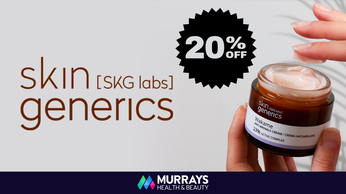 🎄✨ Boost your festive sales with 20% off Skin Generics at Murrays Health &amp; Beauty!

These vegan-friendly, innovative skincare products are a perfect gift for the season. Stock up now to meet holiday demand. Offer ends Dec 31st!

🔗 Click to shop: bit.ly/3x8Kmqn