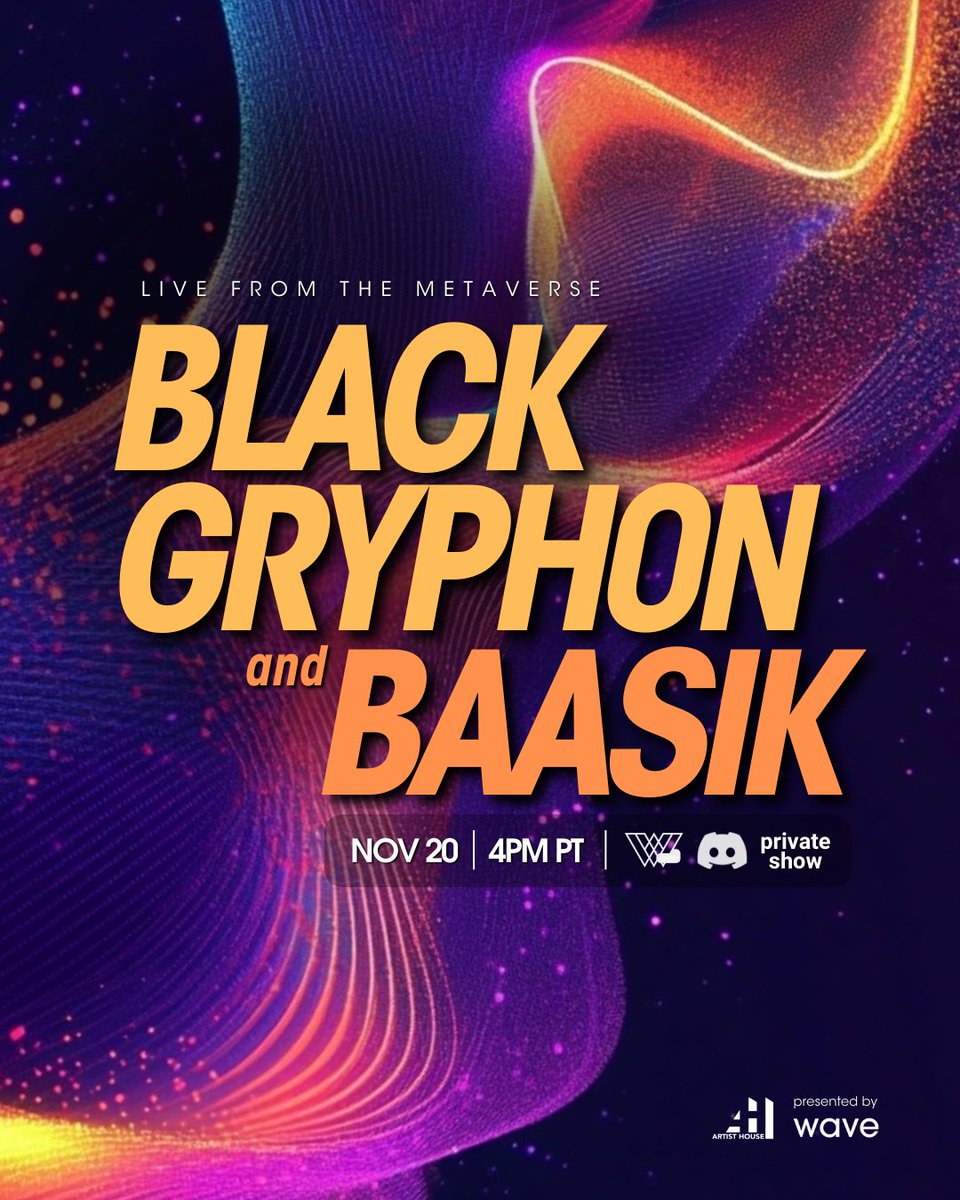 TheWaveXR's tweet photo. We're EXCITED to announce that next up to hit the virtual stage are pop/electronic duo @blackgryph0n & @baasikmusic 🩵💚 11/20 @ 4pm PDT. Join the waitlist. Link in bio #wavebeta #metaverse #virtualconcert https://t.co/qqrDAS1gUY