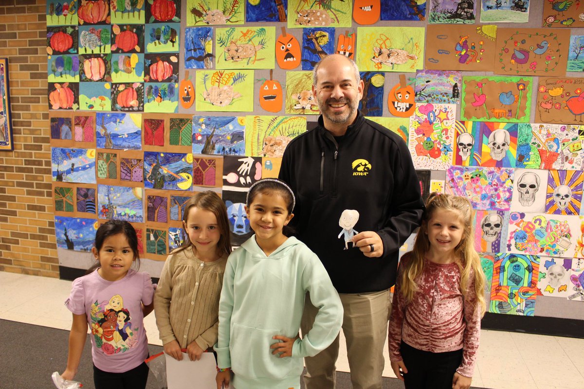 MitchDubinsky's tweet photo. Spent some quality time with first-graders today, using their hard-earned Dojo Dollars to color with me! Their creativity was off the charts, and we had a blast. ๐๏ธThey even drew my picture! #PositiveRewards https://t.co/IiqO3qtKqm