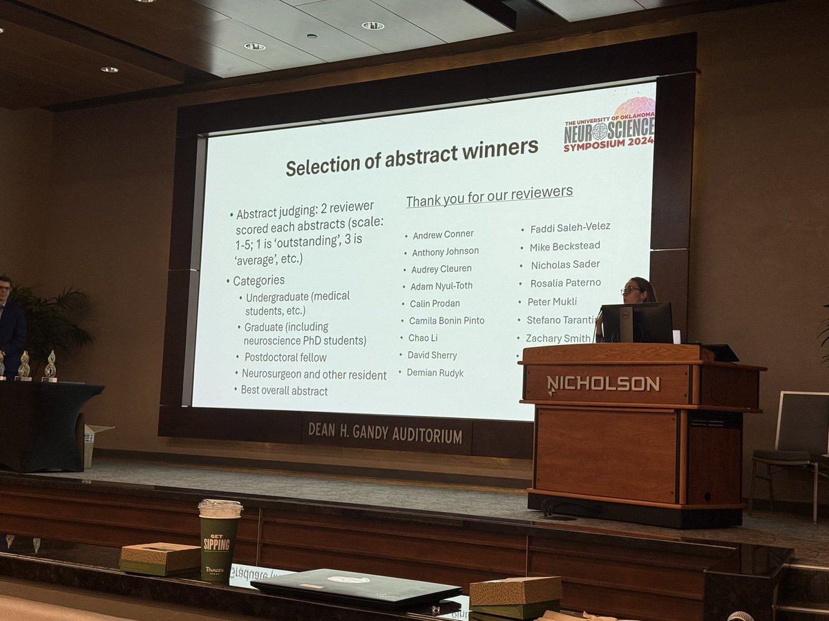 zacharyasmithmd's tweet photo. Great morning session from both faculty and trainee speakers and our guest, Dr Kayed from UTMB.   Some great science to talk about today with the  @ouneuroscience symposium.  
@ouhealth
@ouneurosurgery https://t.co/uox7GrVhPs