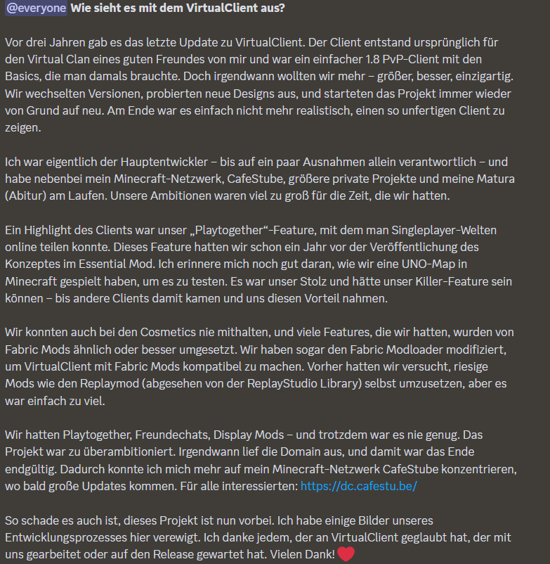 VirtualClient tweet media