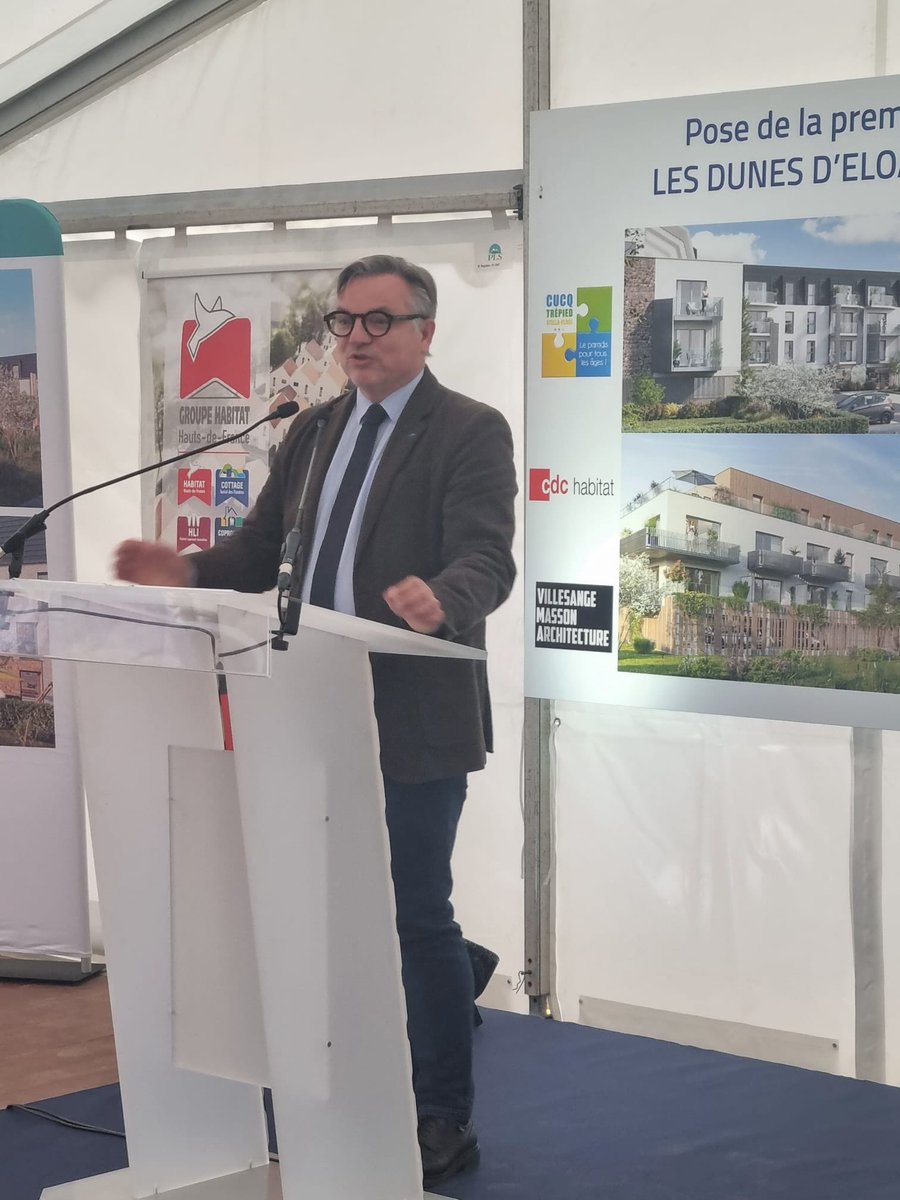 Deux premières pierre à CUCQ grâce au groupe Sofim. Une résidence avec 12 Lgts sociaux en uls avec Perl et 33 lli et une autre avec 39 lli ! <a href="/CDC_Habitat/">Groupe CDC Habitat</a>