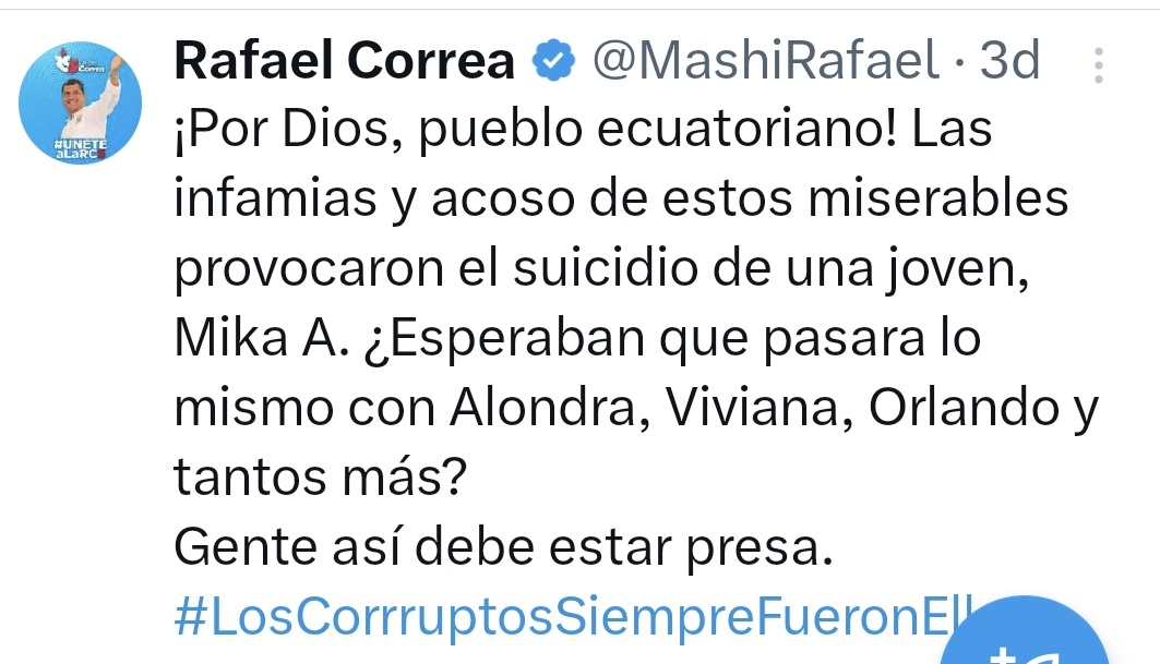 Rafael Correa insultando/Rafael Correa indignado
Este hombre no tiene moral!