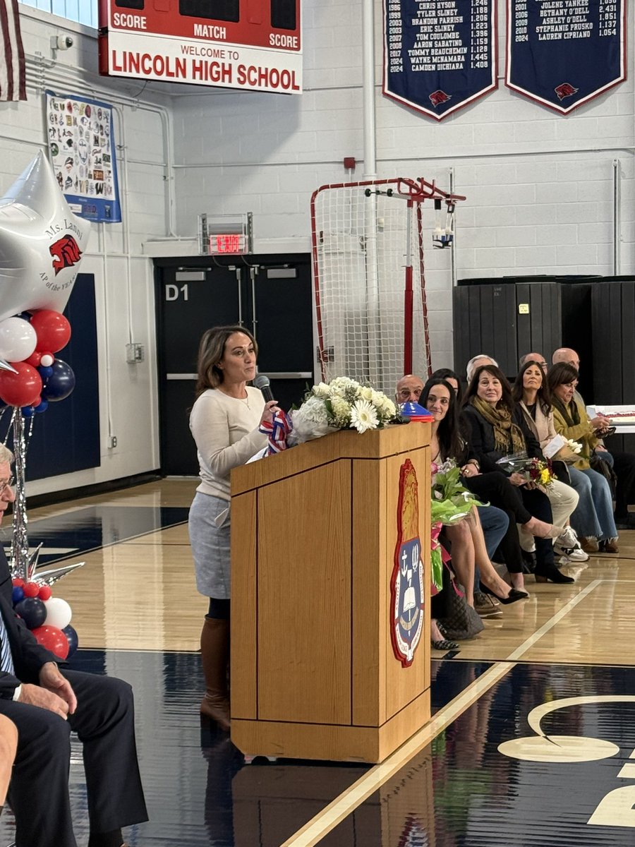 JosephMDeLeo's tweet photo. What a great day in Lincoln!! Today, we celebrate my friend @MsLanni as she is awarded RI Assistant Principal of the Year!! Many Congrats, and well-deserved! https://t.co/CteHzY1mBp