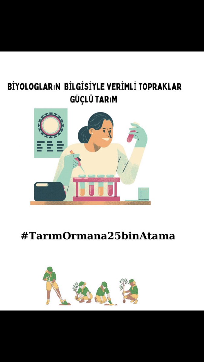 Gıda krizine karşı atılacak en güçlü adım: Tarımda Biyologların gücü! 
Verimli üretim için biyolog istihdamı şart! #TarımOrmana25binAtama
