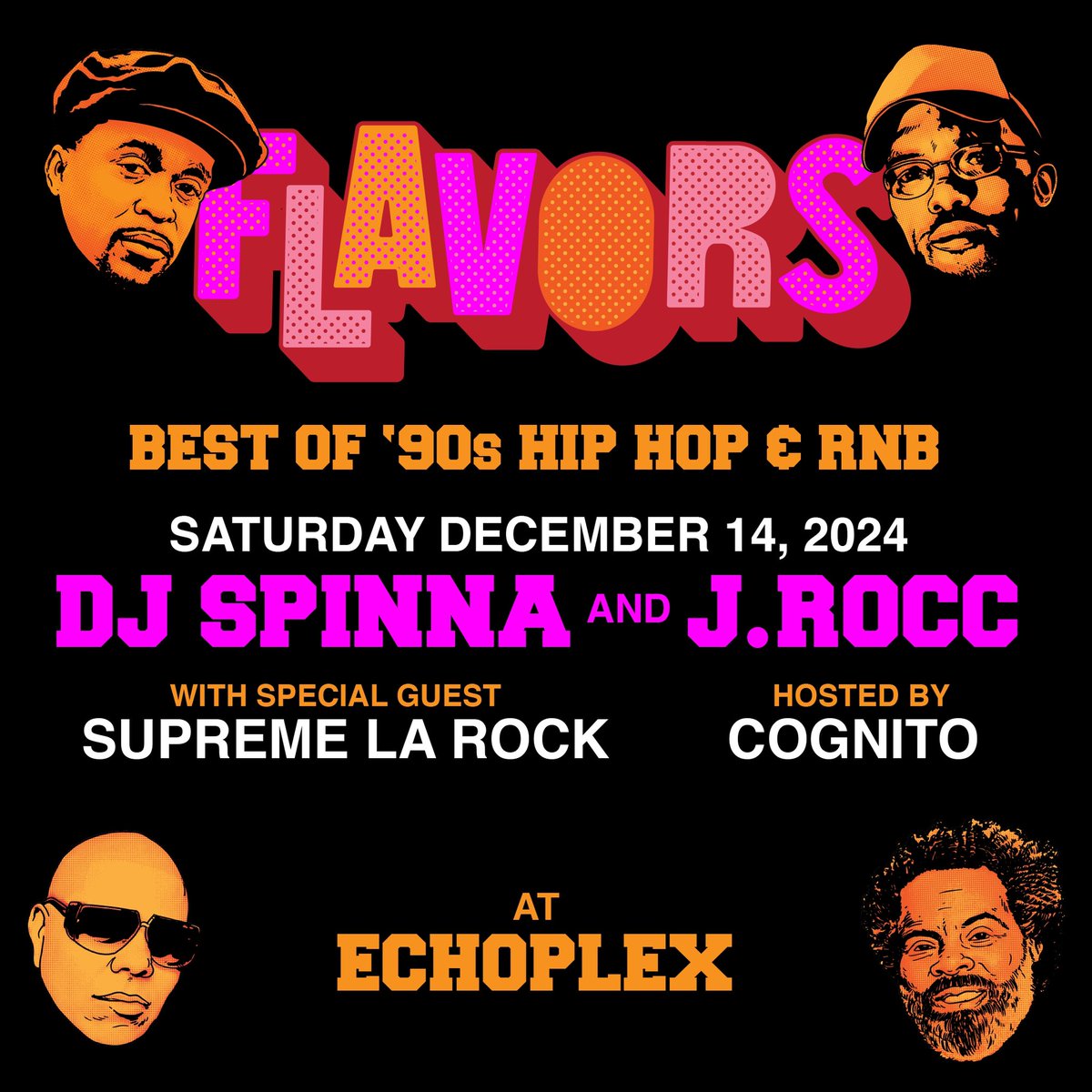 Footlong_Development (@footlongevents) on Twitter photo <a href="/djspinna/">THEREALDJSPINNA</a> <a href="/jrocc/">J.Rocc</a> <a href="/supremelarock/">Supreme La Rock</a> <a href="/FROLAB/">Cognito</a> <a href="/KeiStar/">KeiStar Productions</a> 90’s Hip Hop & RnB FLAVORS Dec 14 TIX: squadup.com/events/flavors… <a href="/djspinna/">THEREALDJSPINNA</a> <a href="/jrocc/">J.Rocc</a> <a href="/supremelarock/">Supreme La Rock</a> <a href="/FROLAB/">Cognito</a> <a href="/KeiStar/">KeiStar Productions</a> 90’s Hip Hop & RnB FLAVORS Dec 14 TIX: squadup.com/events/flavors…