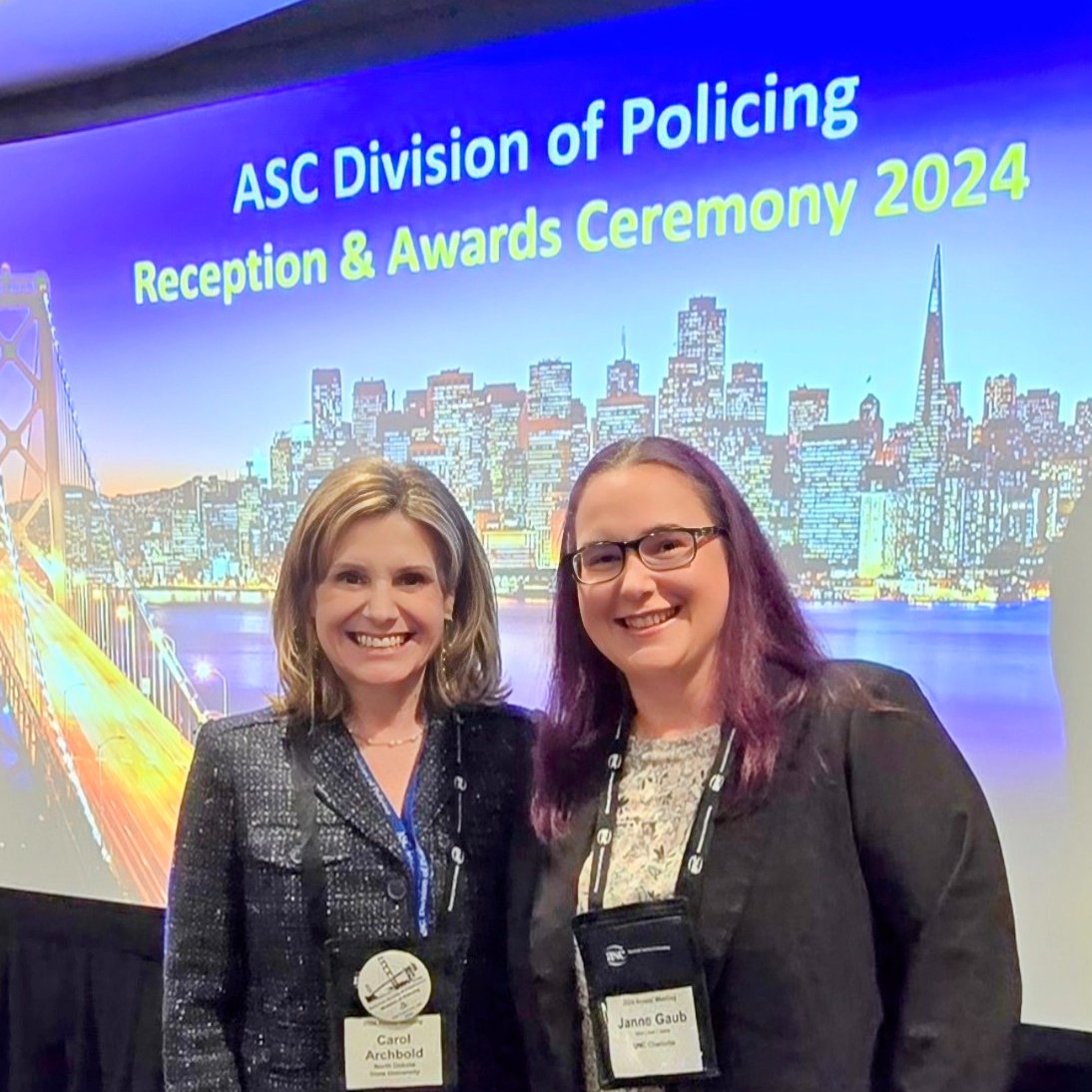 Division of Policing (@ascpolicing) on Twitter photo Meet the new Chair of the Division of Policing - Passing the torch to <a href="/JGaub10/">Janne Gaub</a> #asc2024 <a href="/ASCRM41/">Amer Soc of Crim</a> <a href="/ASCPolicing/">Division of Policing</a> #ASCSanFran24 Meet the new Chair of the Division of Policing - Passing the torch to <a href="/JGaub10/">Janne Gaub</a> #asc2024 <a href="/ASCRM41/">Amer Soc of Crim</a> <a href="/ASCPolicing/">Division of Policing</a> #ASCSanFran24