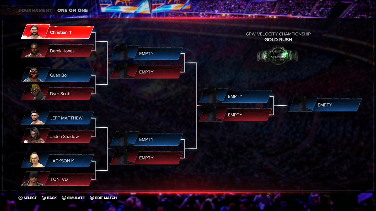 GPW_Live's tweet photo. The first round matches are: 
@wweguychristian vs Derek Jones(@MrandMrsBeast)
Guan Bo of IronClad(@DojoTalent) vs @DyerScottGPW 
@PF_Matthews vs @HeelJaden 
And
@APWKnight vs Toni Van Danna
Who is gonna win the Men's Velocity Title? https://t.co/pqJniPLPfj