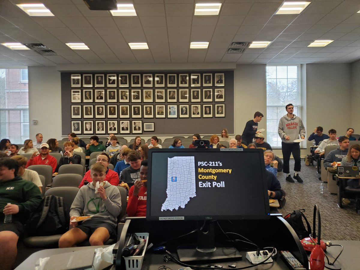 ShamiraGelbman's tweet photo. Great turnout for #PSC211's exit poll results presentation event at @WabashCollege today! https://t.co/3ZDvNsM4Lu