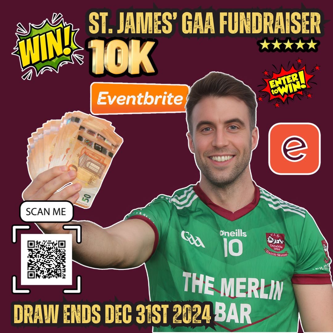 Win 10K Update 💶💶🤩

The clubhouse will be open from 10am to 11:30am and from 1pm to 4pm this Saturday (TOMORROW) Nov 16th for all club coaches, players, parents and supporters to collect tickets for selling 🎫

You can also purchase ➡️ Online Tickets: eventbrite.ie/e/win-10000-ti…