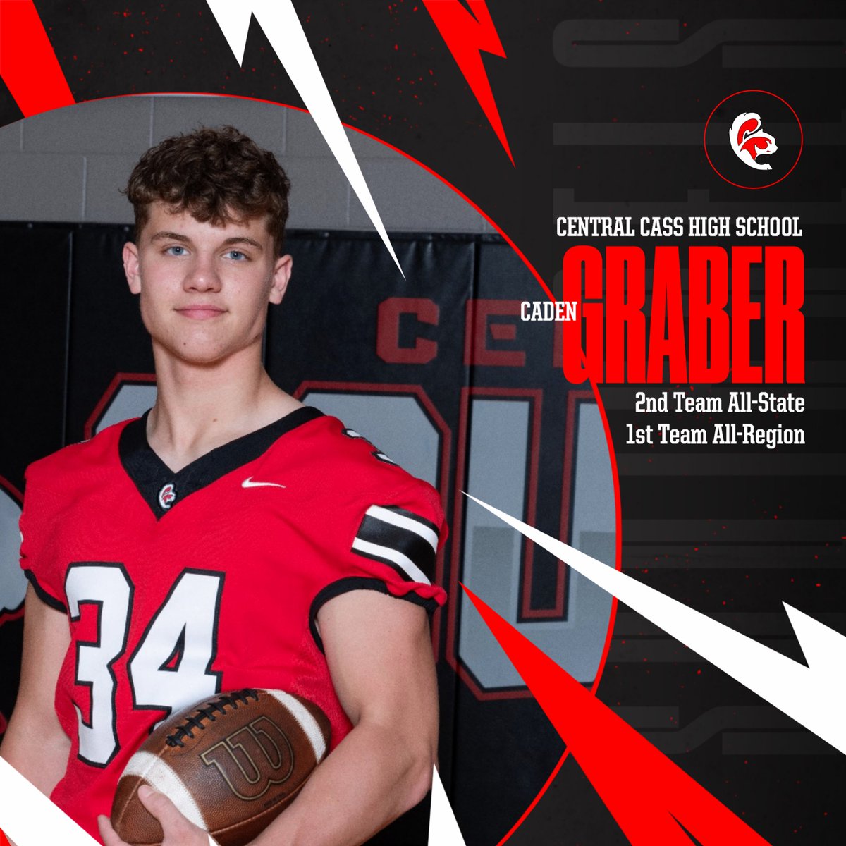 Postseason awards for the Central Cass Football Team! Congrats to these two for making 2nd Team All-State! #squirrelpride