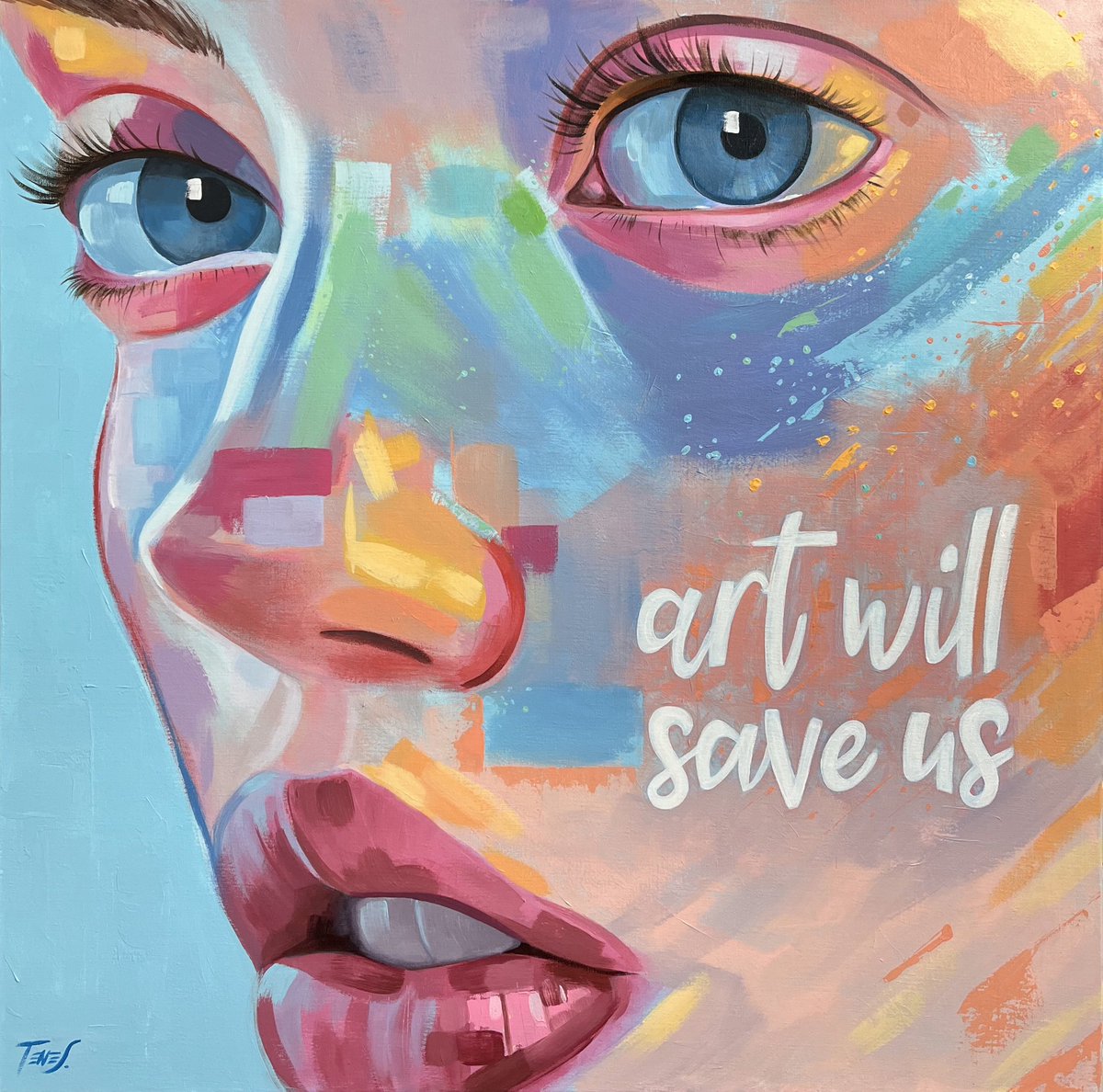 JaumeTenes's tweet photo. Nova obra! . 100x100cm, acrílic sobre tela. A la venda a la Galeria https://t.co/y9Lb8l2kNv