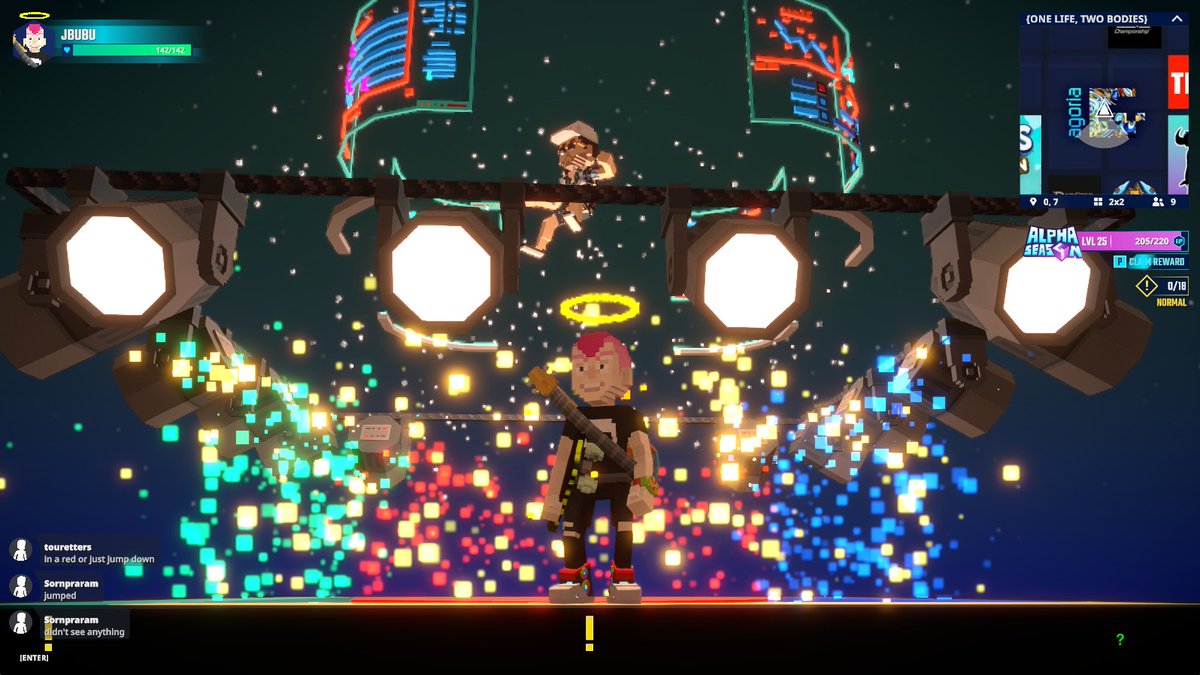 jbubu2jbubu2's tweet photo. Vibing at @agoriamusic's DJ Set in One Life, Two Bodies in @TheSandboxGame. The music is electric! 🎧🔊 https://t.co/7r8IYwJOTn #TheSandbox #AlphaSeason4 #AS4SocialChallenge https://t.co/Mt6j6iC29I
