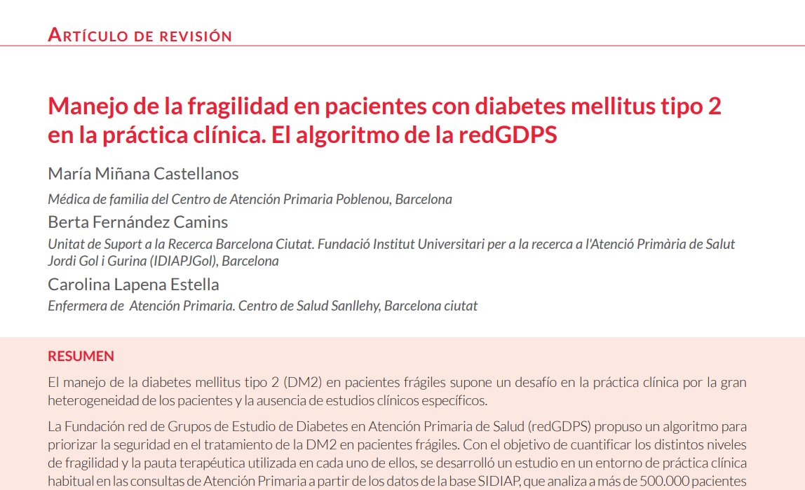 En plena cuenta atrás para el 3r Congreso Nacional de  #Diabetes, 2⃣1⃣y2⃣2⃣/1⃣1⃣, sorpresa de última hora para impacientes...
Nuestra revista #DiabetesPráctica inagura NUEVA seccion:  #Aheadofprint, con todo lo que NO puede esperar‼️
#fragilidad #dpredgdps
diabetespractica.com/ahead/riq