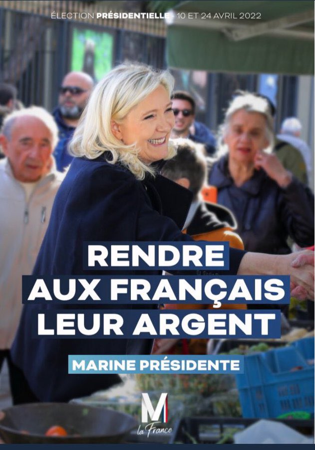 TeddyNegmarron's tweet photo. @MLP_officiel Vous avez promis en 2022 de rendre l'argent des français, le moment est venu 😎😘 #MarineLePen https://t.co/LrOoVUfc9R