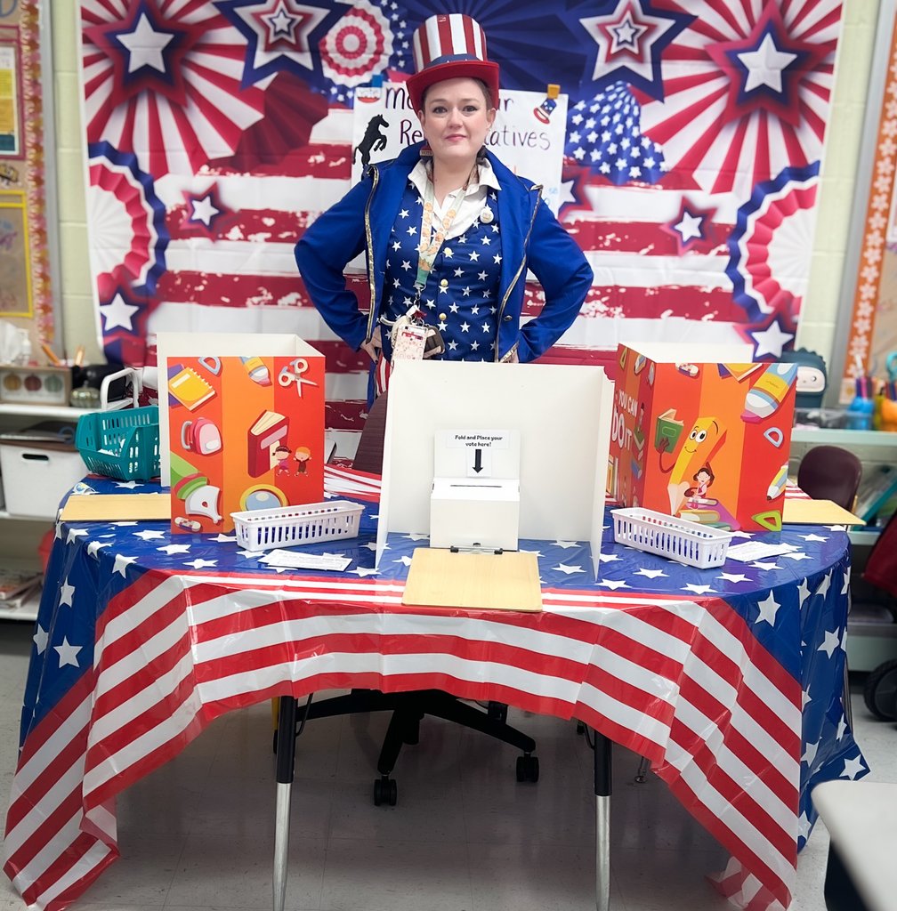MarleyESAACPS's tweet photo. Students in 5th grade gave speeches and designed campaign posters in their hopes of being voted the class representative!  Today, students cast their ballots!  Thank you, Ms. Locher, for organizing this and for teaching students about the election process!  #belonggrowsucceed https://t.co/rYxd1Ie31z
