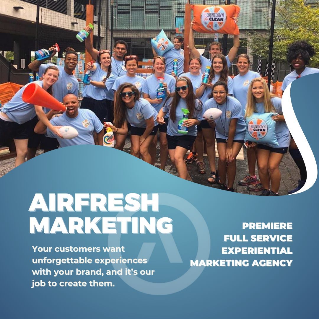 Captivating audiences, building connections, and driving real results! 🚀 With our expertise in experiential marketing, strategic event planning, ambassador training, and data insights, AirFresh Marketing brings brands to life. Ready to make your brand unforgettable? 💫
